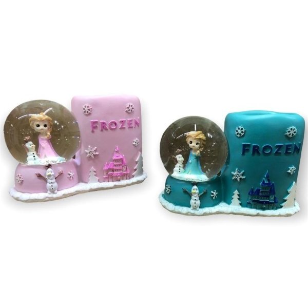 Frozen ve Olaf Işıklı Cam Kar Küresi Kalemlik
