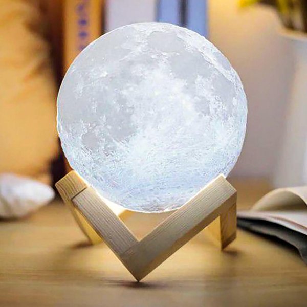 3D Ayaklı Ay Gece Lambası